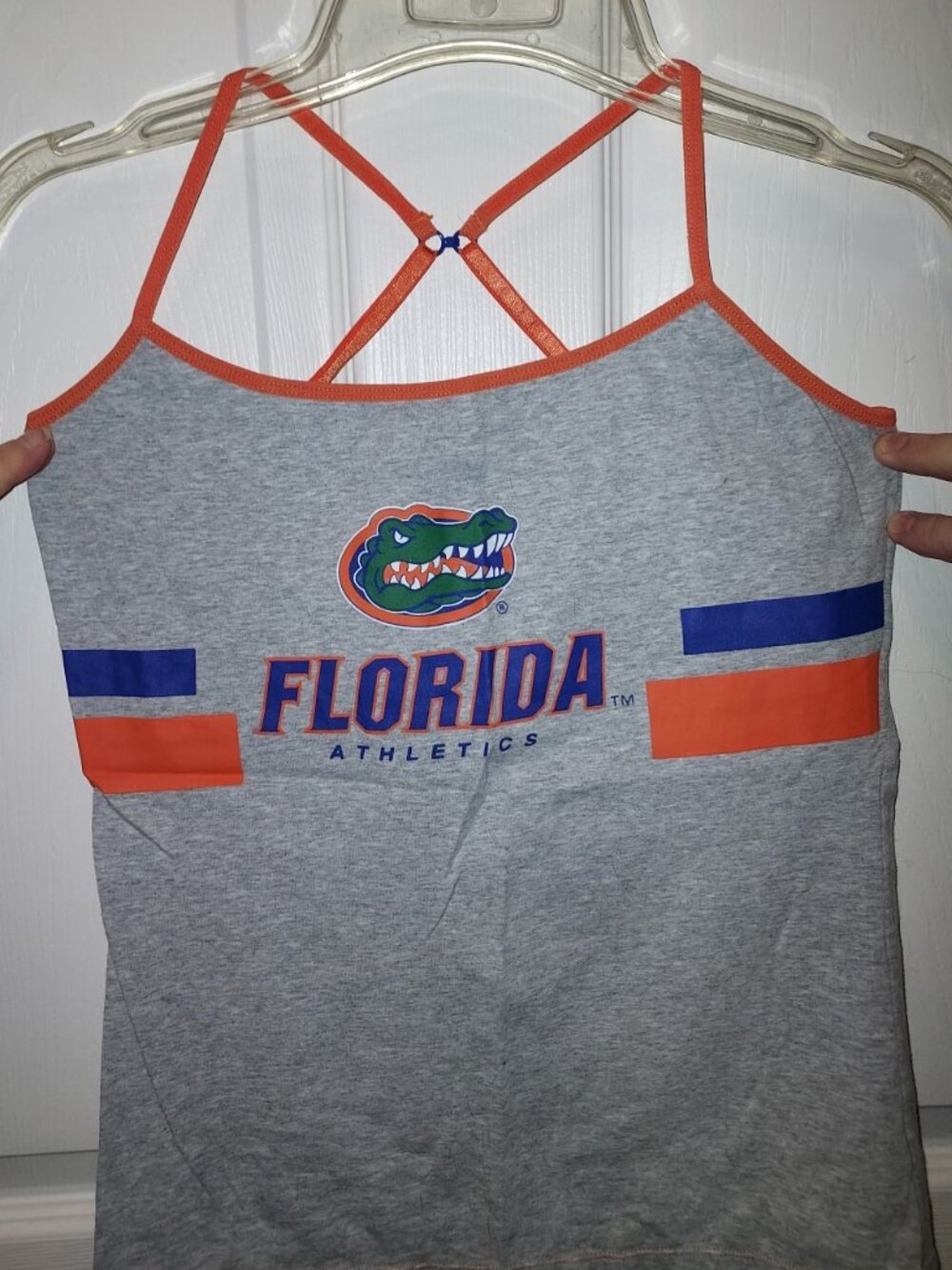 BUILT IN BRA Gators TANK TOP Gelmart Cami University Florida Jr XL Racer Back